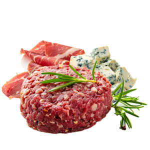 Hamburger di fassona con gorgonzola e speck